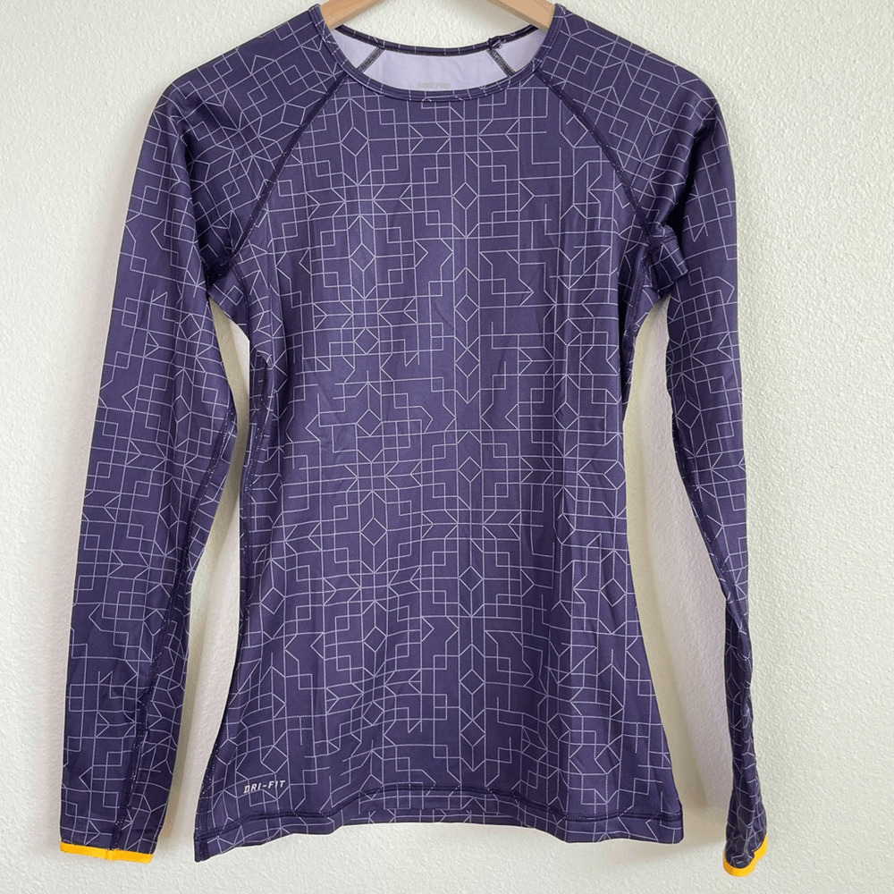 Nike Pro Purple Long Sleeve Dri-Fit Shirt Women's Small